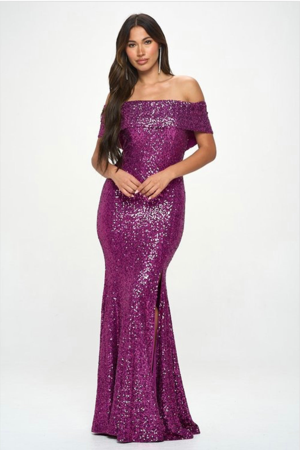 Ivone Purple Luxe Dress