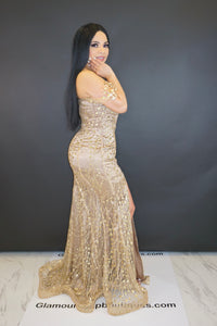 Melissa Gold /Tan Luxe Dress