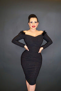 Luisa Black Midi Dress