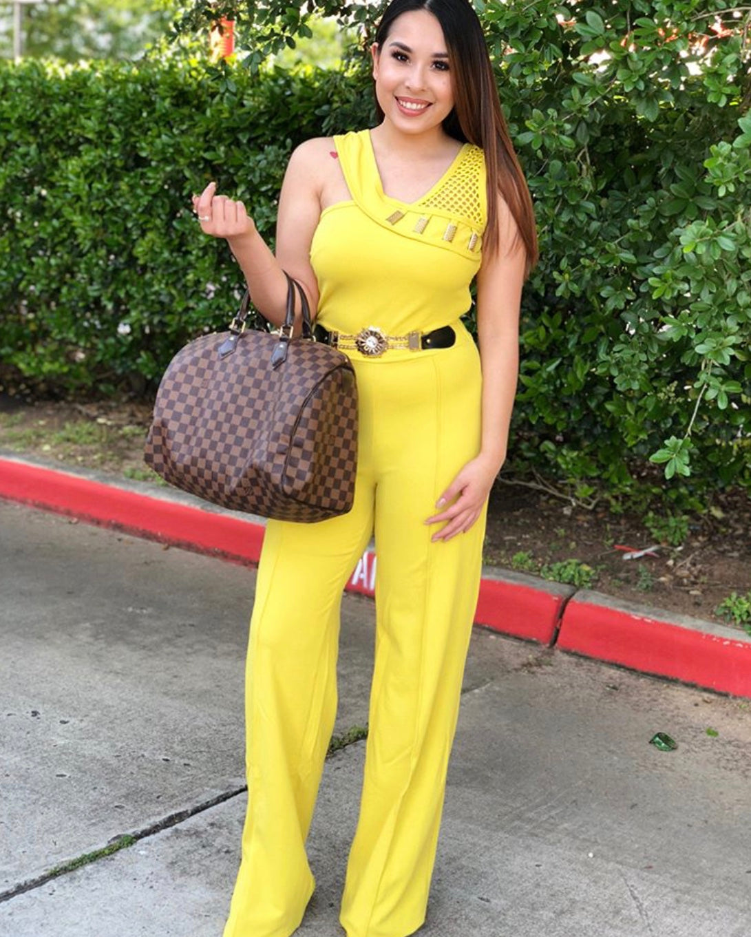 She’s Out There Jumpsuit - Yellow