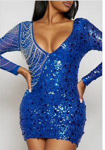 Katrina Blue Mini Dress